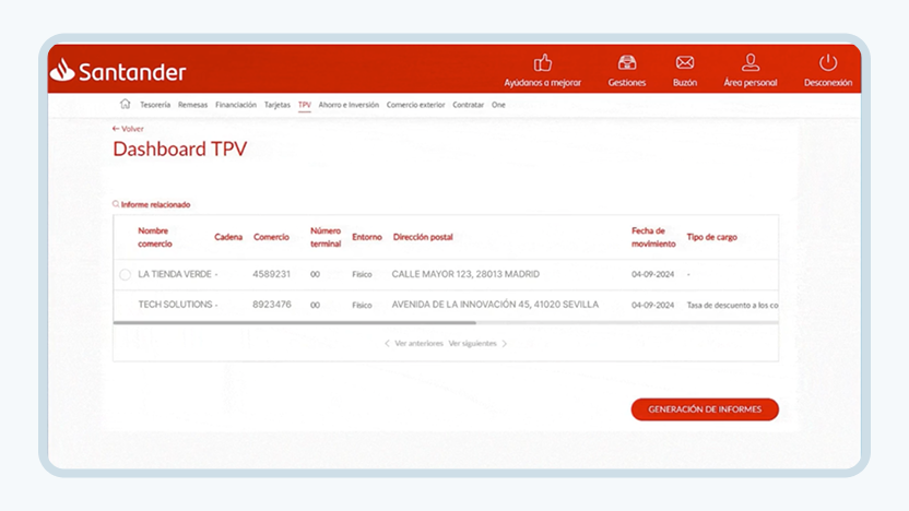 imagen pagina dashboard TPV